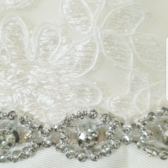 Rare Edition Embroidered Mesh Asymmetrical Overlay Formal Pageant Dress NWT sz12 - Picture 14 of 16